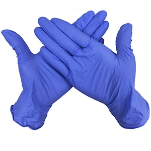 Beauty check powder-free thickening housework disposable long rubber pvc transparent blue nitrile gloves