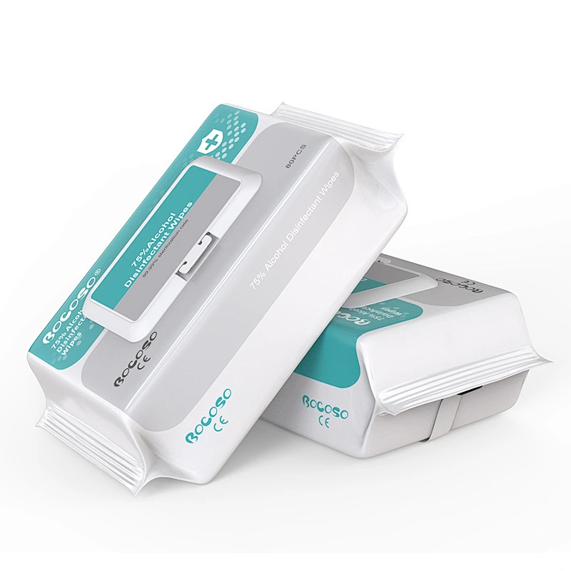 English sterilization household portable tissues disinfection wet 75 % 80 sheets large hand alcoholic wipes