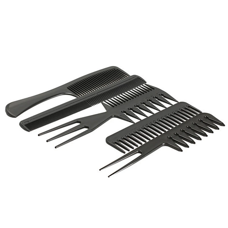 Wholesales salon barber professional plastic 10pcs hair styling comb set