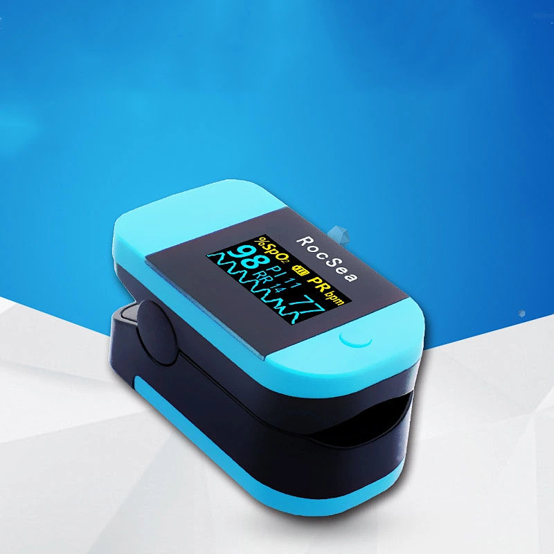 Heart rate monitoring pulse oximetry detection breathing monitor fingertip pulse oximeter
