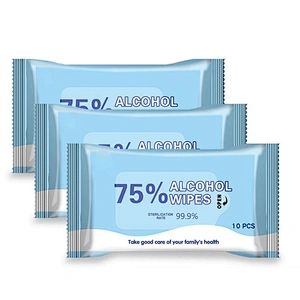 10sheets sterilization 99.9% disinfectant acohol wipes fda