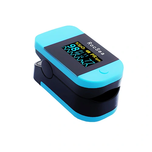 Heart rate monitoring pulse oximetry detection breathing monitor fingertip pulse oximeter