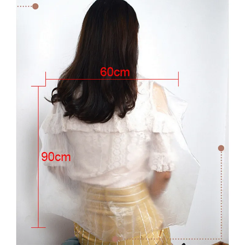 100 PE waterproof aprons cut iron dye hair robe barber salon disposable hair dressing Cape 158*130cm
