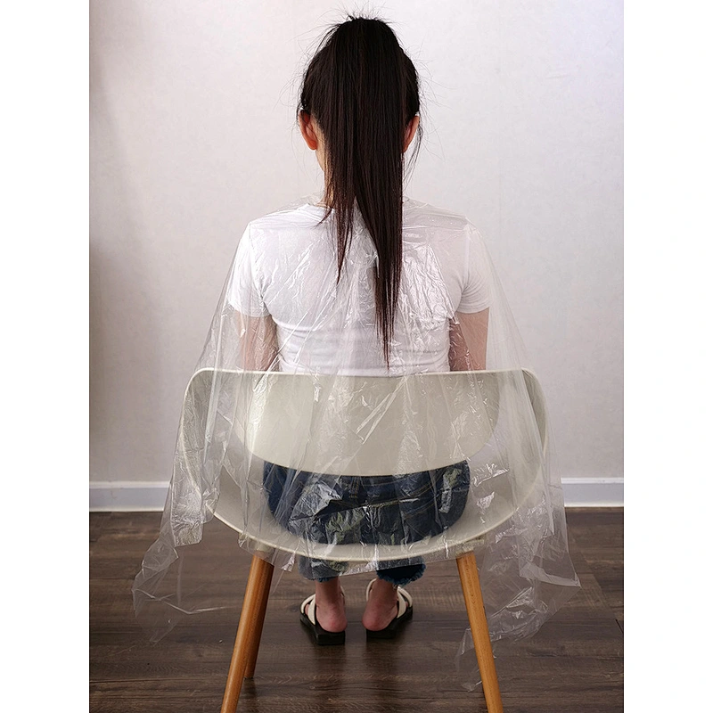 disposable hair coloring tools PE hairdressing cape*1+gloves+earmuff+shower cap set