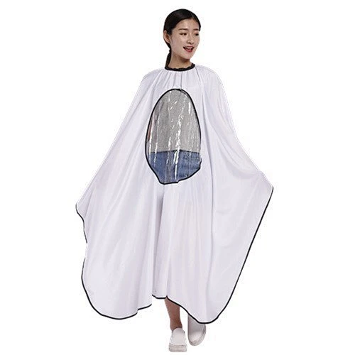 haircutting cape transparent plastic playable mobile phone waterproof PVC non-stick hair hairdressing cape