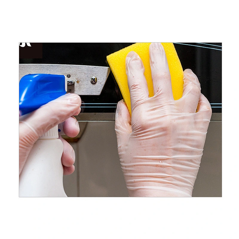 Wholesales hands safty transparent Latex nitrile PVC disposable gloves 100pcs