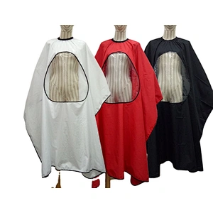 haircutting cape transparent plastic playable mobile phone waterproof PVC non-stick hair hairdressing cape