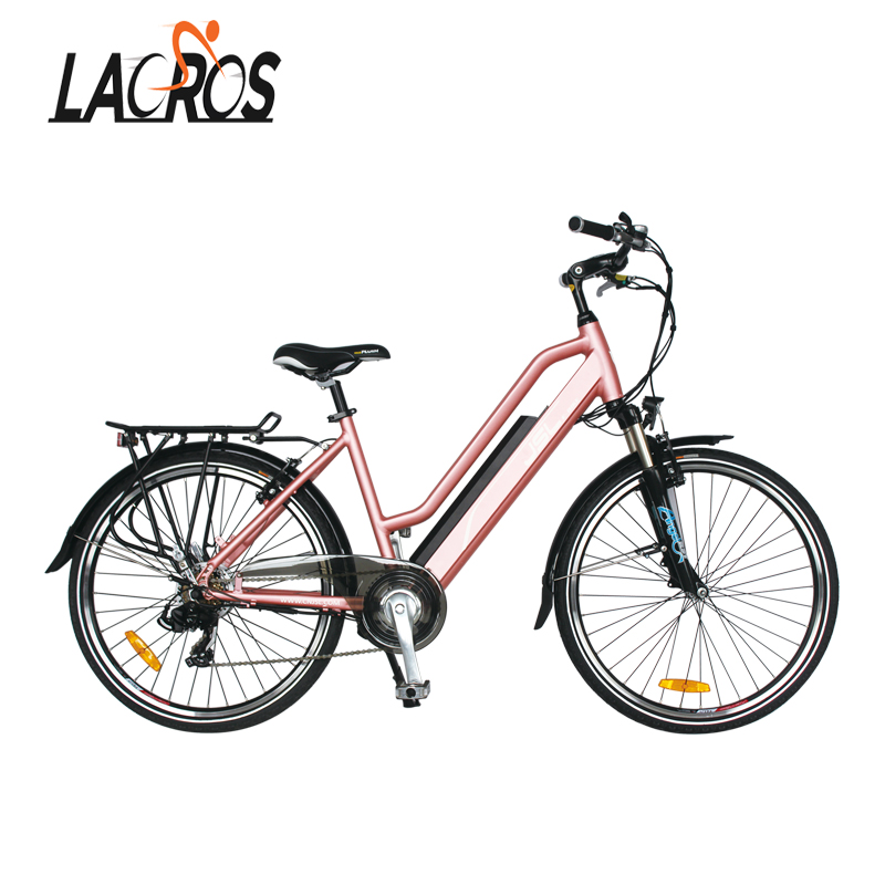 Half-hidden battery 26" 36V 250W/350W Rear Motor Step Through City Ebike Electric Bicycle