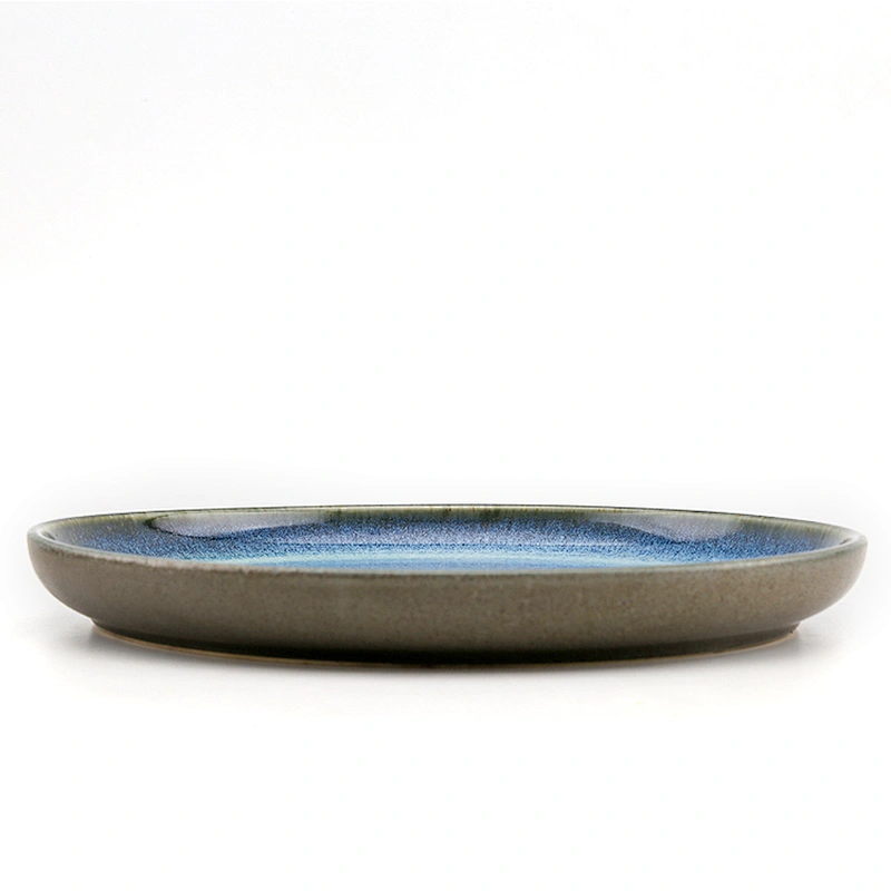 Restaurant Customized Traditional Durable Blue Ceramic Plates