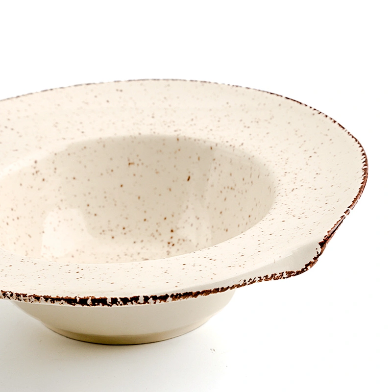 Restaurant Custom Round 10 Inch Exquisite Ceramic Salad Bowl