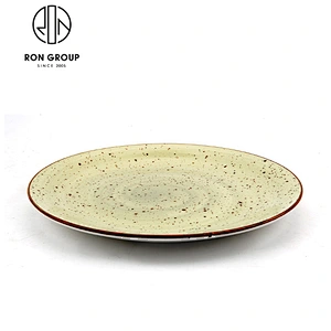 Restaurant Orange Color 12'' Ceramic Pizza Plate