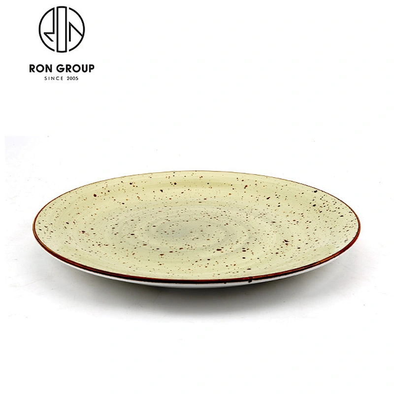 Restaurant Orange Color 12'' Ceramic Pizza Plate
