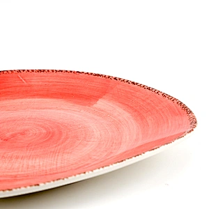 Custom High Quality Red Irregular Ceramic Restaurant Plates