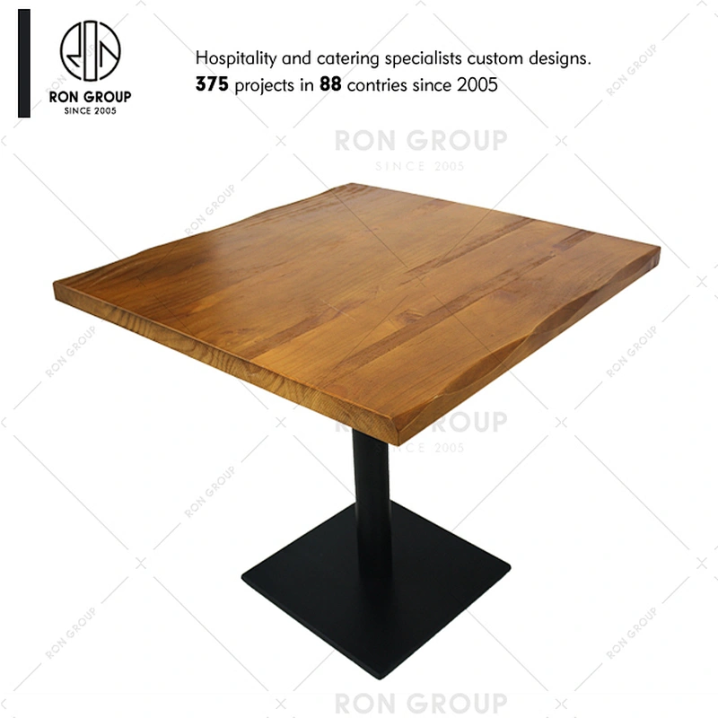 Custom restaurant industrial cast iron dining table base for wood top