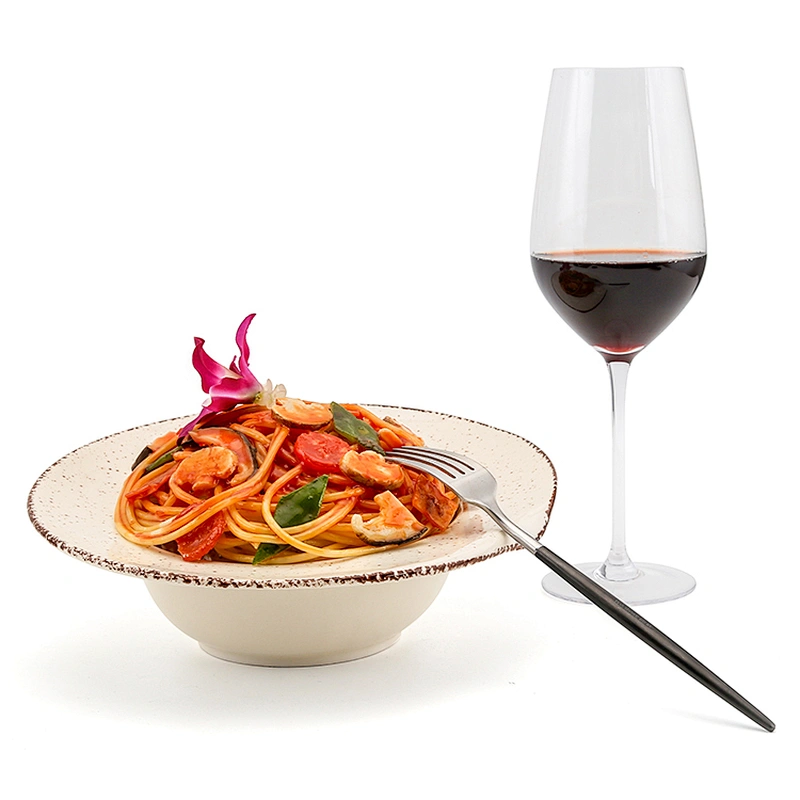 Restaurant Custom Round 10 Inch Exquisite Ceramic Salad Bowl