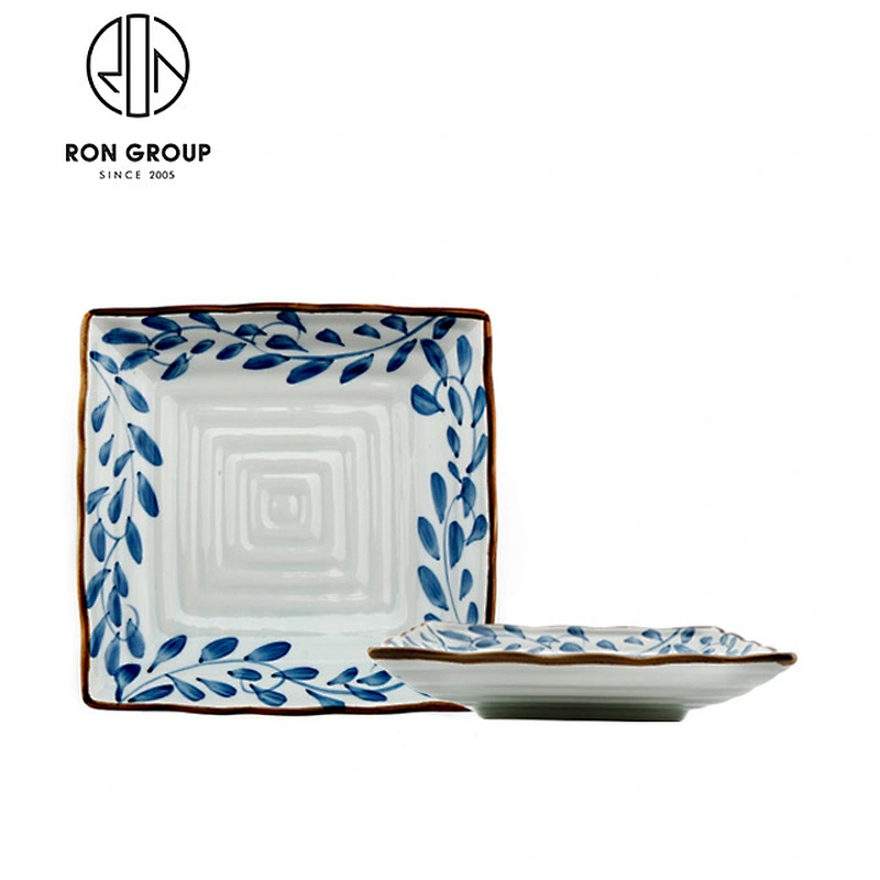 Wholesale Rectangle Ceramic Sushi Serving Plate