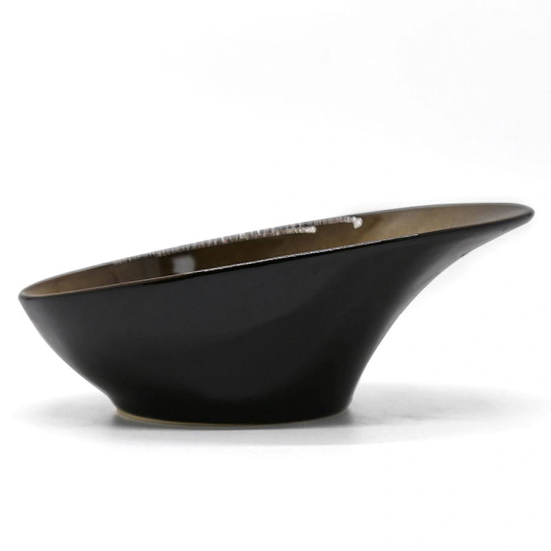 Stylish Unique Shape Non Slip Durable Salad Bowl Ceramic