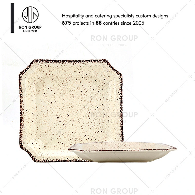 Hot Sale White Ceramic Dining Plate Set