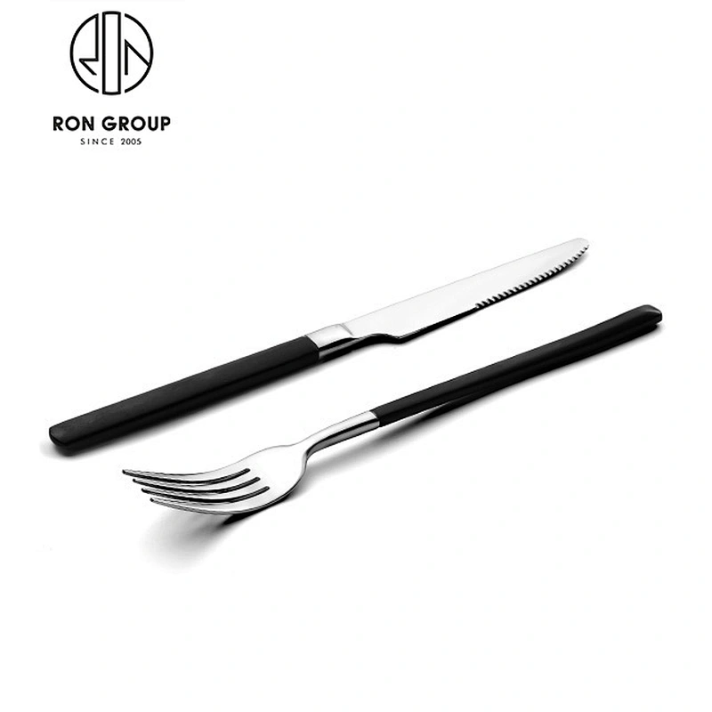 Good Quality Restaurant Black Handle Cutlery Set