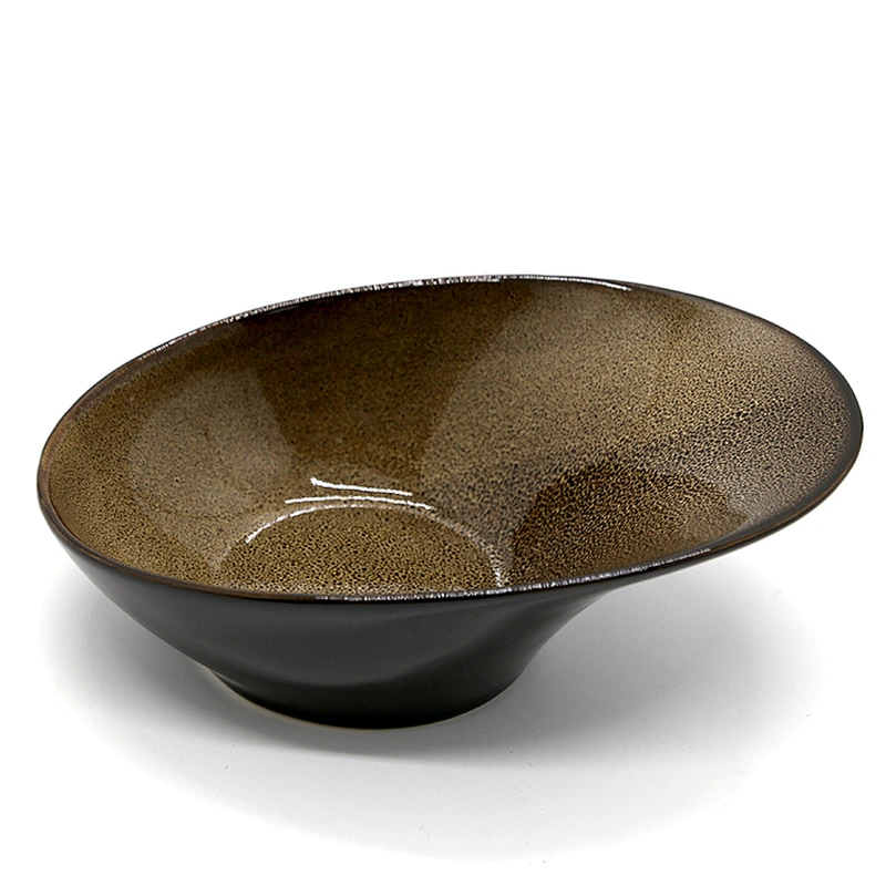 Stylish Unique Shape Non Slip Durable Salad Bowl Ceramic