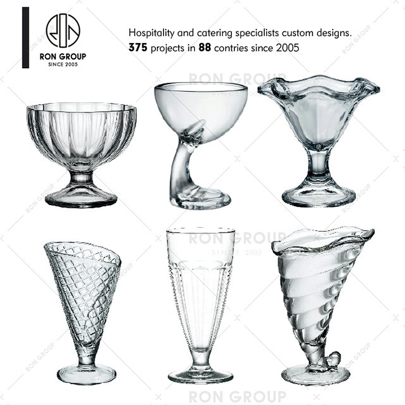 Good Quality Glass Salad Cups Dessert Cups For Restaurant Cafe