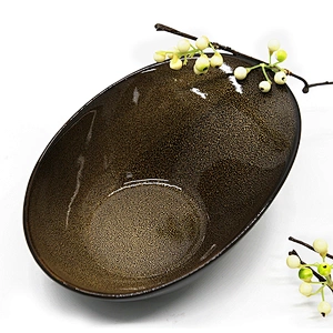 Stylish Unique Shape Non Slip Durable Salad Bowl Ceramic