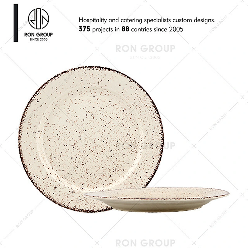 Hot Sale White Ceramic Dining Plate Set