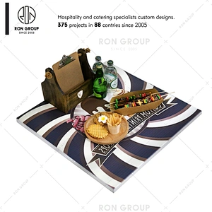 Hot selling custom printed solid wood restaurant dining table