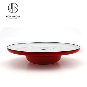 Chinese restaurant dinnerware supplier dipped finish round plate dishes with 8 10 12 14 inch