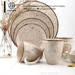 Hot Sale White Ceramic Dining Plate Set