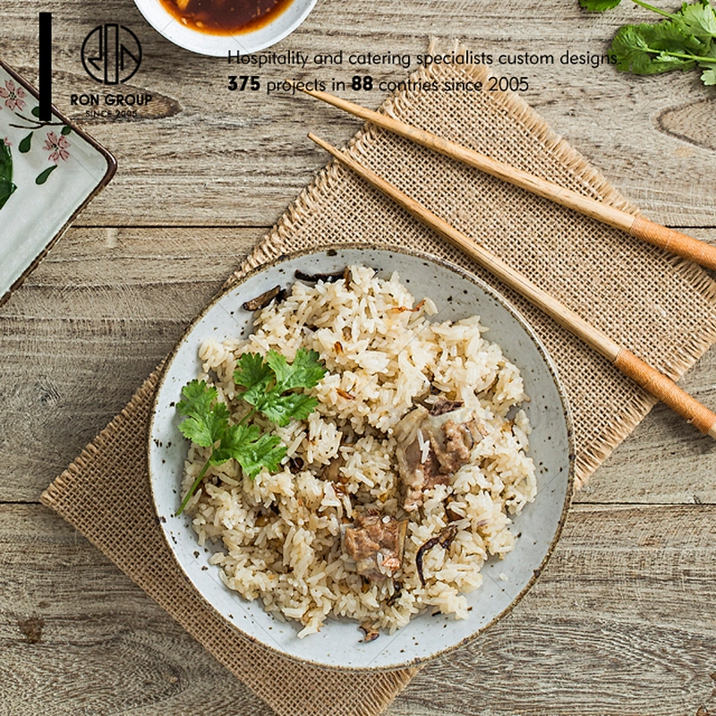 Hot Sale White Ceramic Dining Plate Set