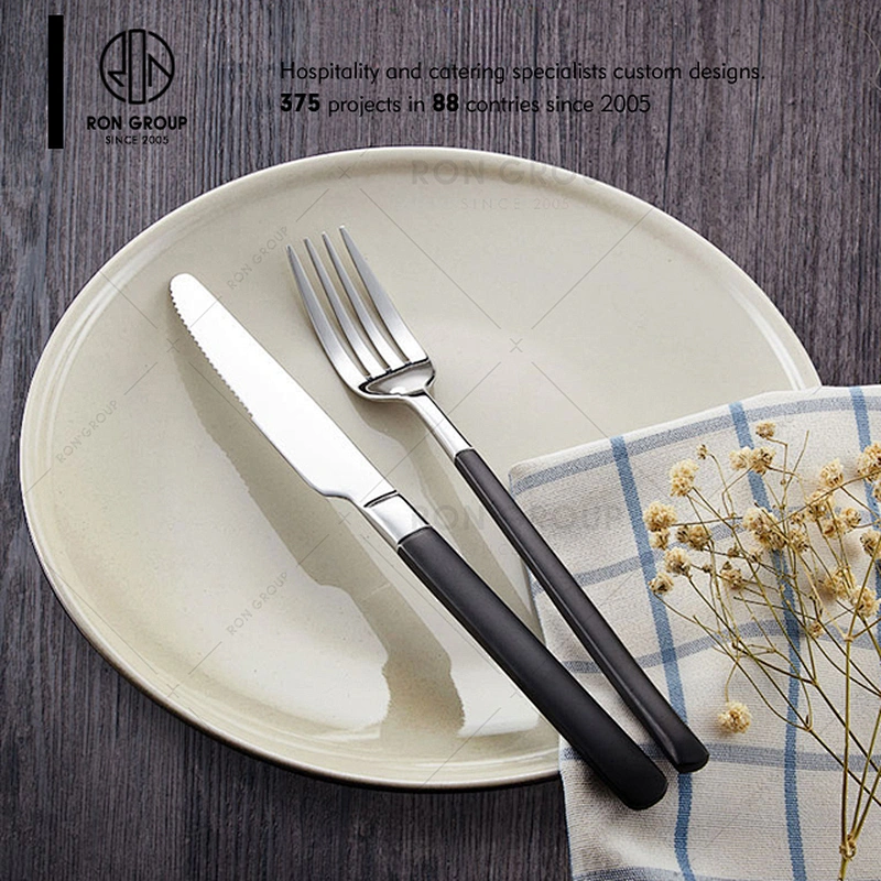 Good Quality Restaurant Black Handle Cutlery Set