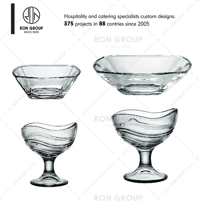 Good Quality Glass Salad Cups Dessert Cups For Restaurant Cafe
