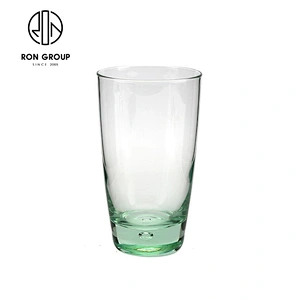 2019 new product green  Tempered glass cup for beer wine water