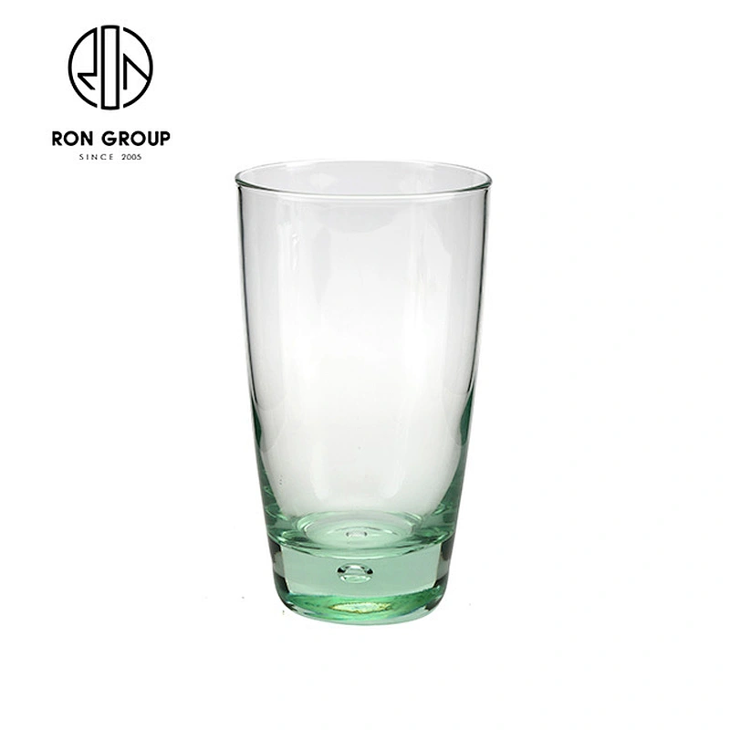 2019 new product green  Tempered glass cup for beer wine water