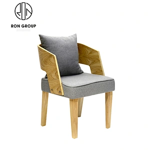 Wooden Restaurant Dining Chair With PU Leather Seat
