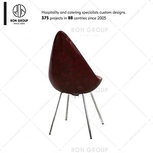 Modern pu leather stainless steel dining room chair for restaurant
