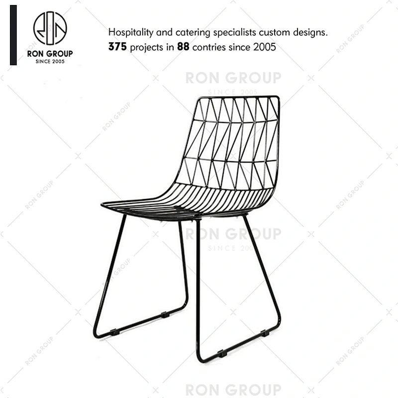 Hot Sale Restaurant Coffee Shop White Iron Dining Chair