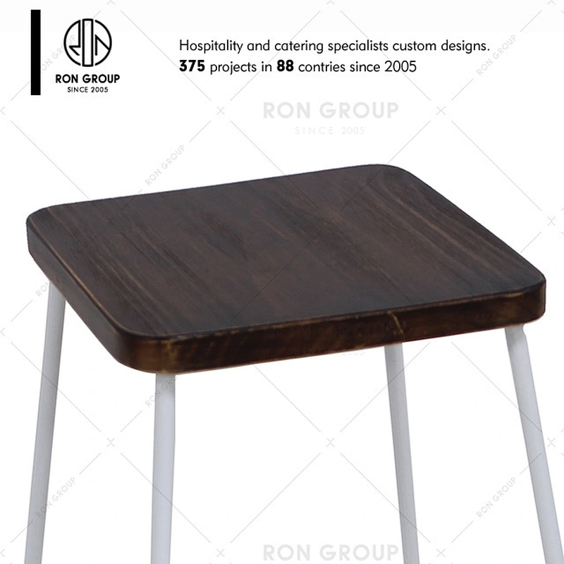Restaurant supplier simple design industrial metal iron bar stool