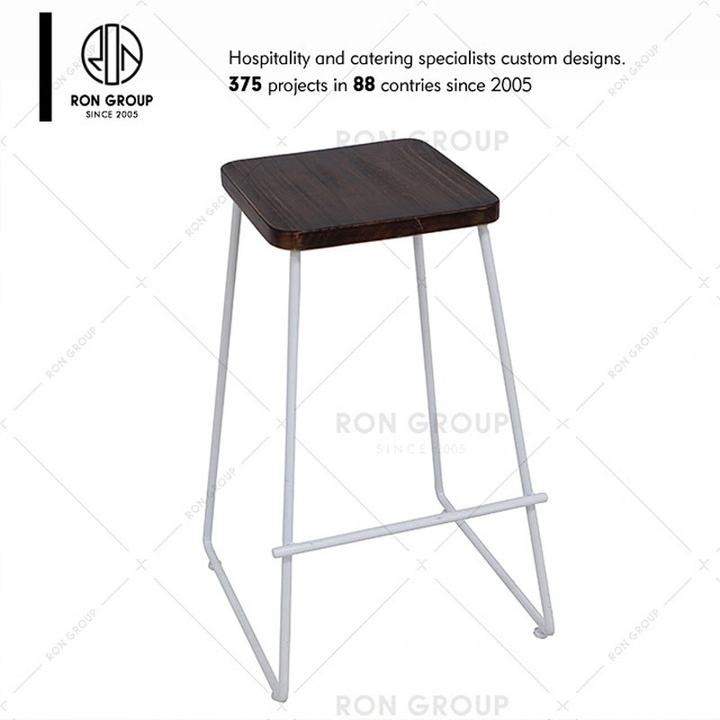 Restaurant supplier simple design industrial metal iron bar stool