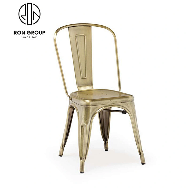 Powder Coating restaurant vintage Industrial metal dining chair