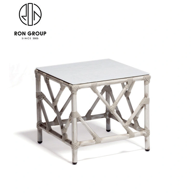 Wholesale Outdoor Aluminum Rattan Stackable Restaurant Dining Chair