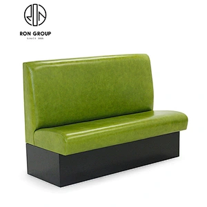 Restaurant Furniture Wooden Frame Booth Sofa With Fabric Seat