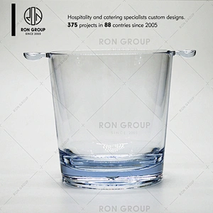 Food grade restaurant barware durable 2L plastic ice bucket for beer