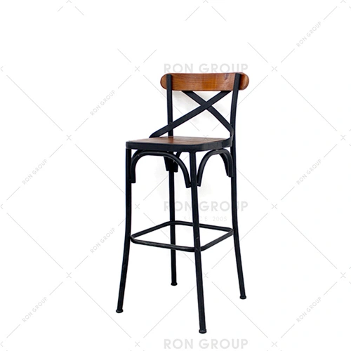 Lounge Fashion Cafe Restaurant Wooden High Bar Stools