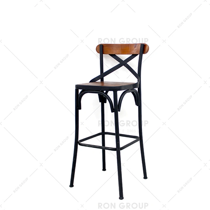 Lounge Fashion Cafe Restaurant Wooden High Bar Stools
