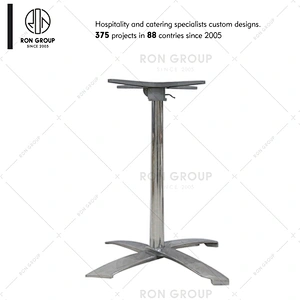 Restaurant supplier custom stainless steel dining table base for wood top