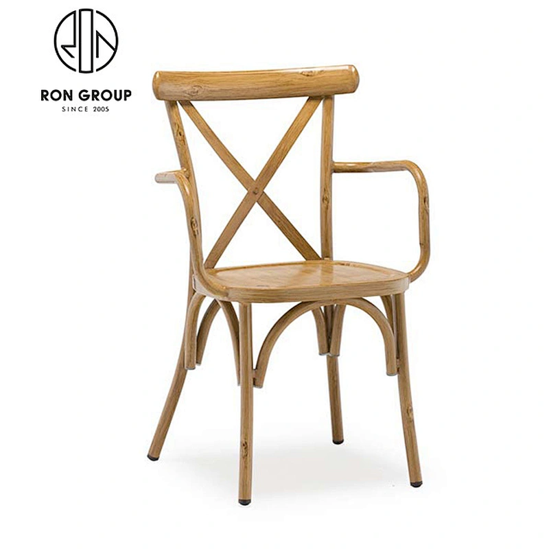 Event Banquet Furniture Cross Back Chair with Rattan Seat