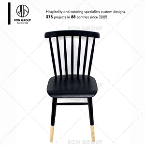 High Quality Restaurant Black Wood Dining Chair
