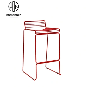 Restaurant Red Bar Stools High Bar Chairs